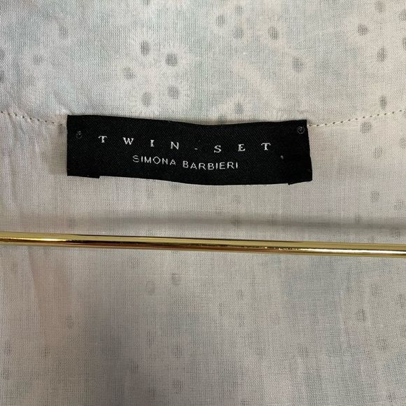 Twin-Set Simona Barbieri Embellished Eyelet Floral Babydoll Dress | SZ M - Picture 7 of 17